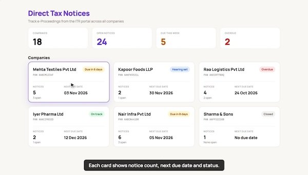 Direct Tax Notice Automation S1